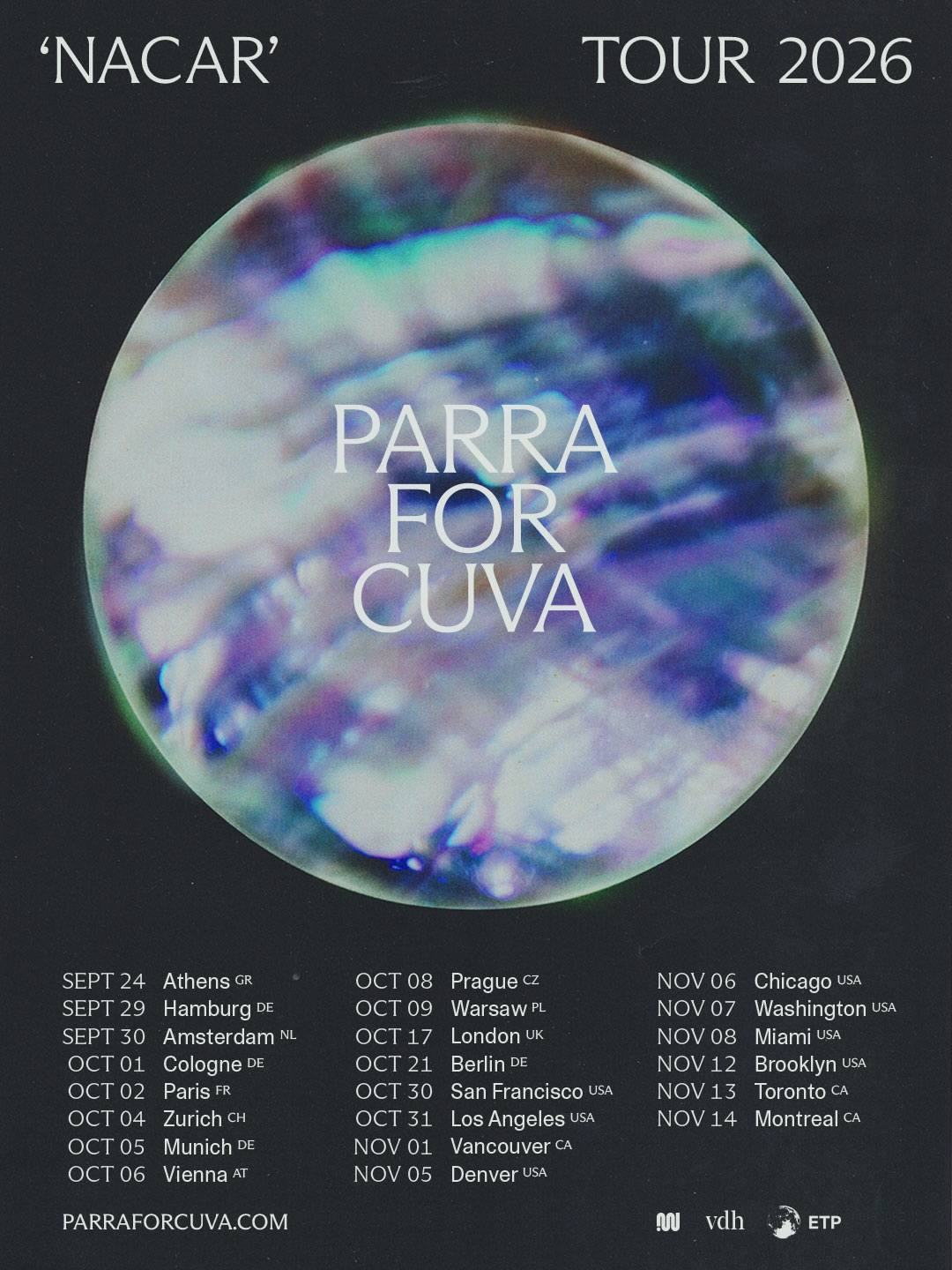 Parra for Cuva The Nacar Tour Poster 2026